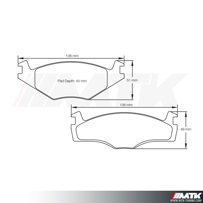 Plaquettes Racing Pagid Jaune RSL29 4011