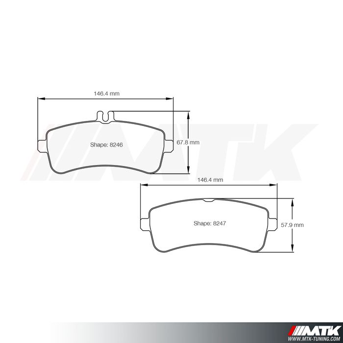 Plaquettes Racing Pagid Jaune RSL29 8246