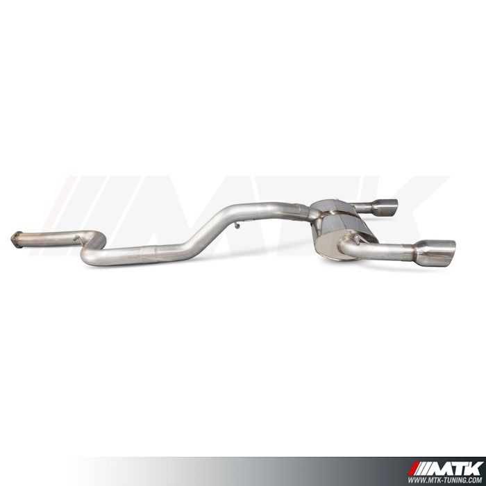 Catback Scorpion Ø 76mm avec tube intermediaire Ford Focus 2 ST 225