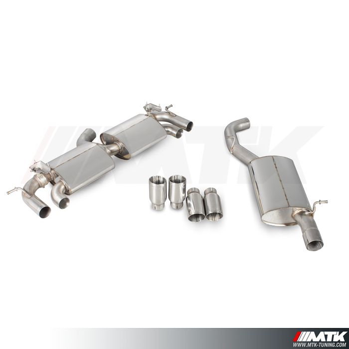 Catback Scorpion avec silencieux intermediaire et emplacements de valves Volkswagen Golf 7 R Phase 1