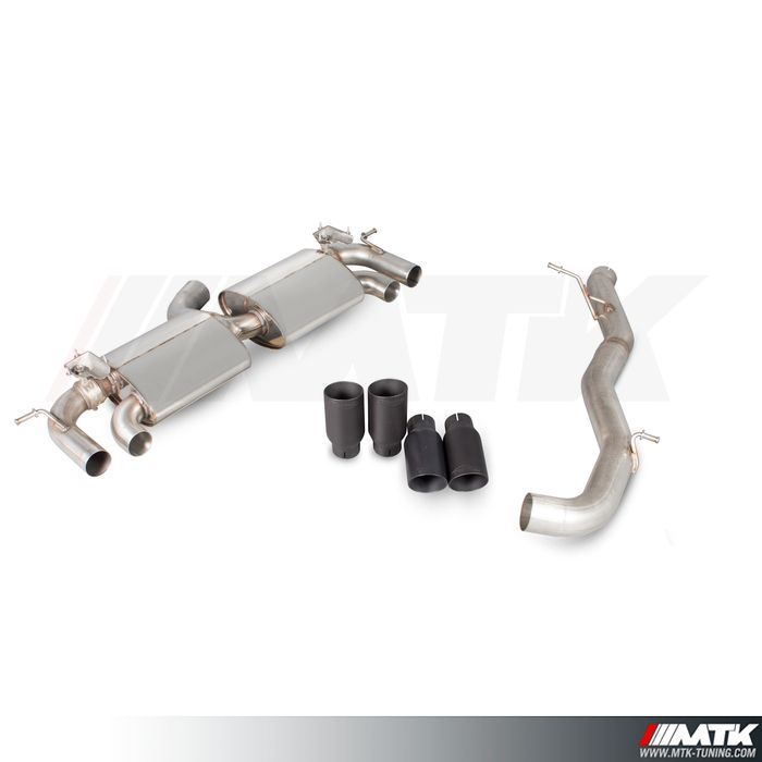 Catback Scorpion  avec tube intermediaire et emplacements valves Volkswagen Golf 7 R Phase 1