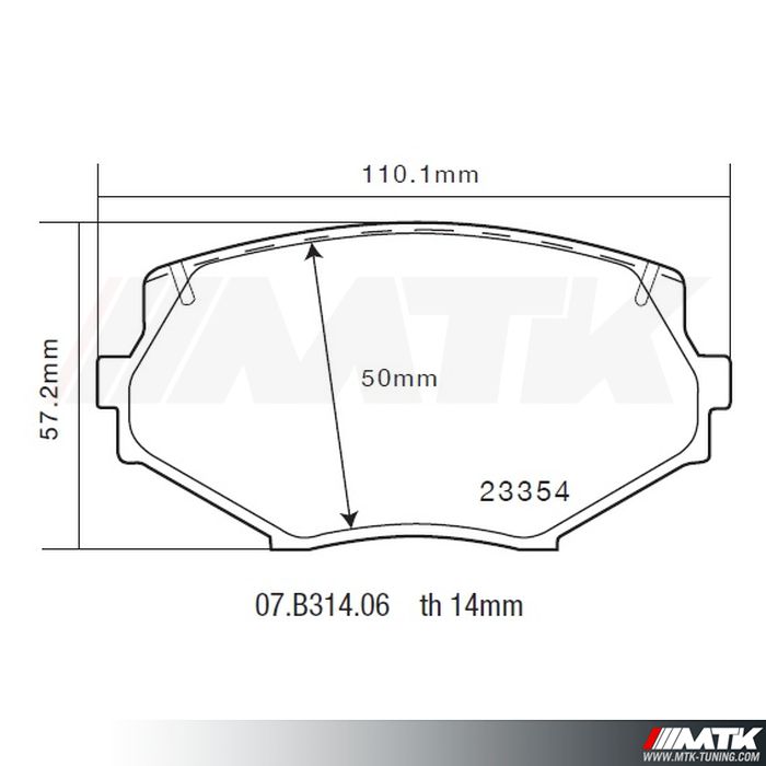 Plaquettes de frein Brembo HP2000 07.B314.06