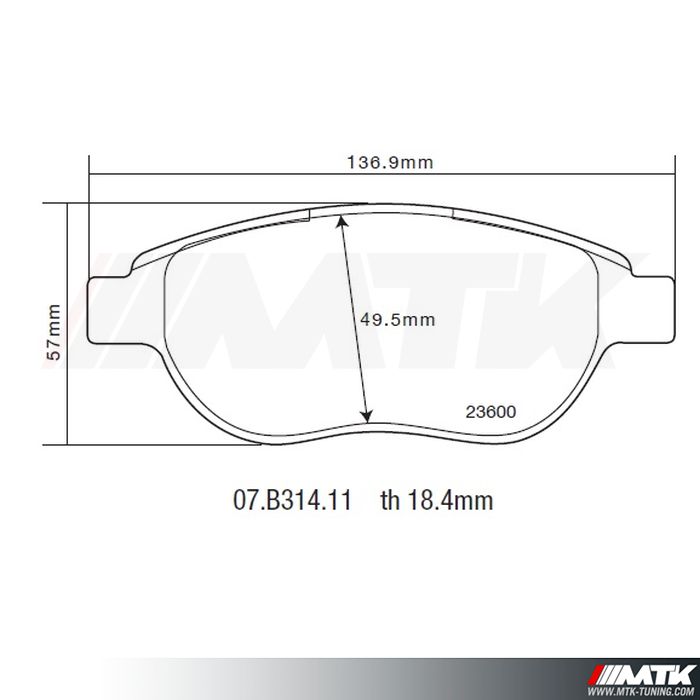 Plaquettes de frein Brembo HP2000 07.B314.11