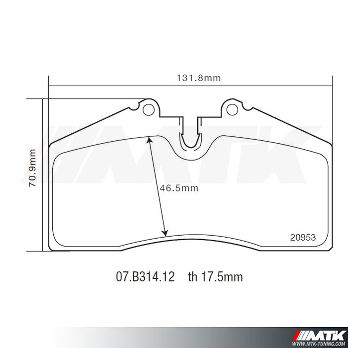 Plaquettes de frein Brembo HP2000 07.B314.12