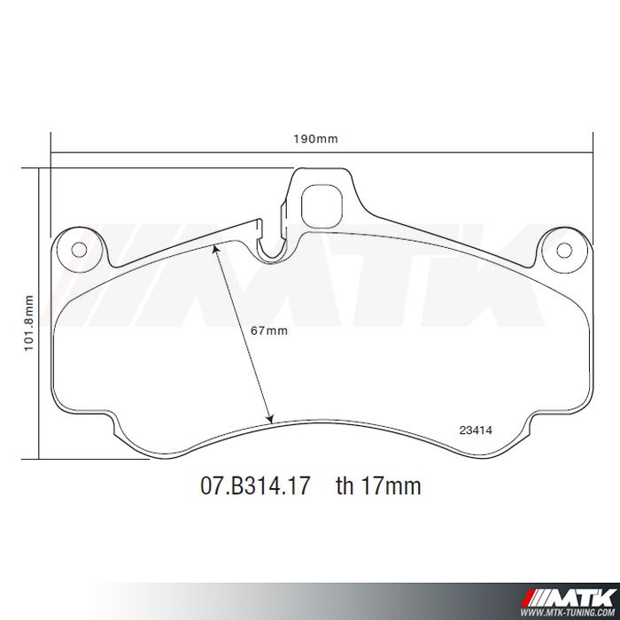 Plaquettes de frein Brembo HP2000 07.B314.17