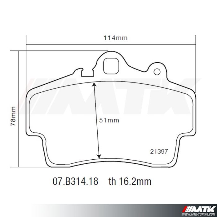 Plaquettes de frein Brembo HP2000 07.B314.18