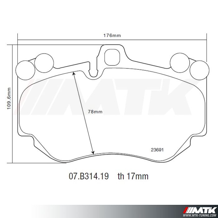 Plaquettes de frein Brembo HP2000 07.B314.19