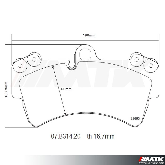 Plaquettes de frein Brembo HP2000 07.B314.20