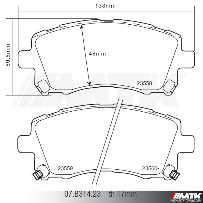 Plaquettes de frein Brembo HP2000 07.B314.23