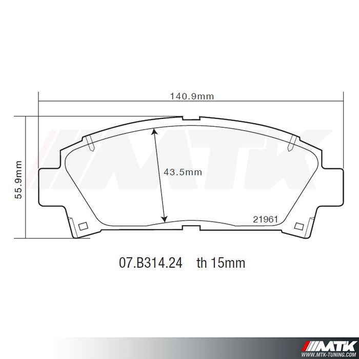 Plaquettes de frein Brembo HP2000 07.B314.24