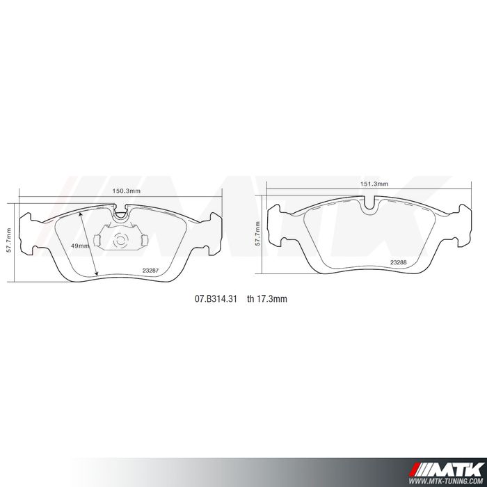 Plaquettes de frein Brembo HP2000 07.B314.31