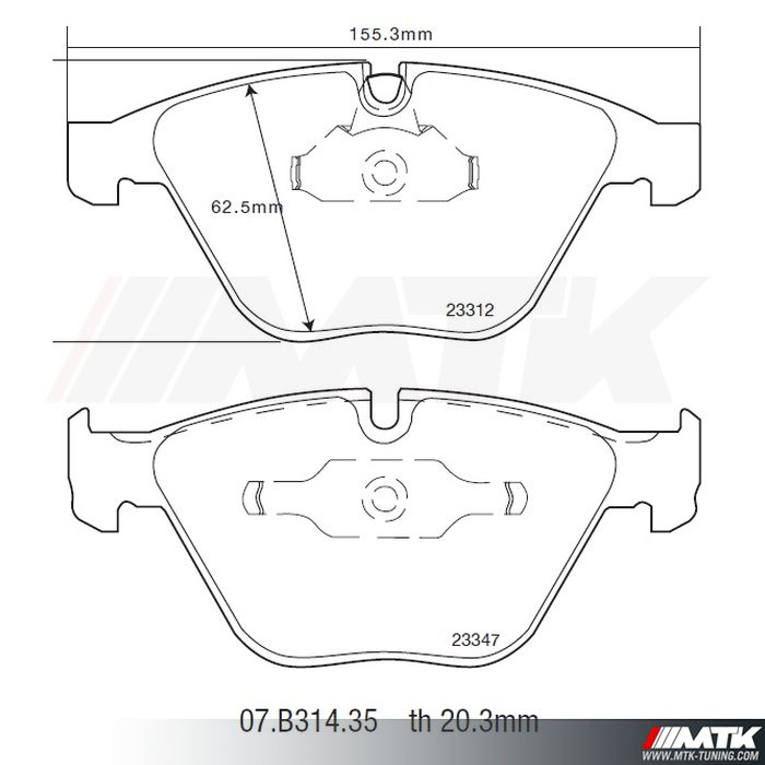 Plaquettes de frein Brembo HP2000 07.B314.35