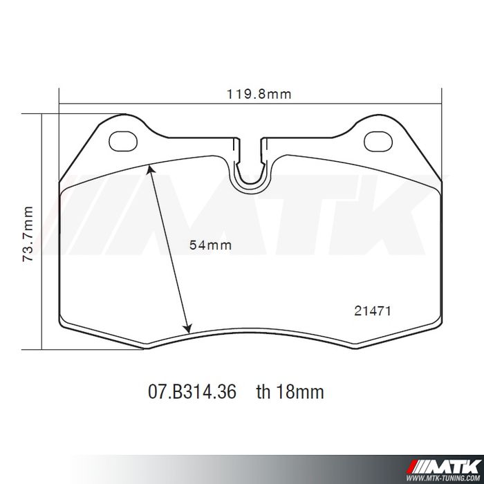 Plaquettes de frein Brembo HP2000 07.B314.36