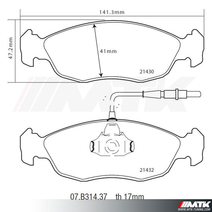 Plaquettes de frein Brembo HP2000 07.B314.37