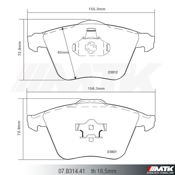 Plaquettes de frein Brembo HP2000 07.B314.41