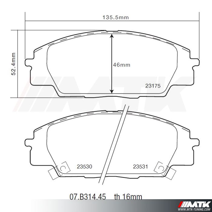 Plaquettes de frein Brembo HP2000 07.B314.45