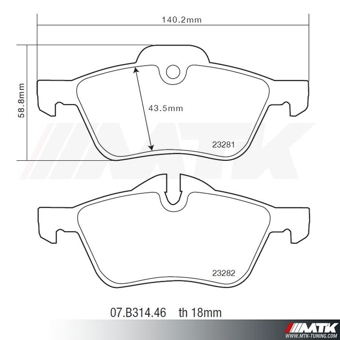 Plaquettes de frein Brembo HP2000 07.B314.46