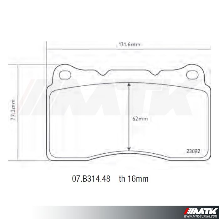 Plaquettes de frein Brembo HP2000 07.B314.48