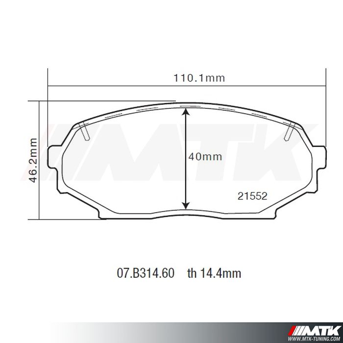 Plaquettes de frein Brembo HP2000 07.B314.60