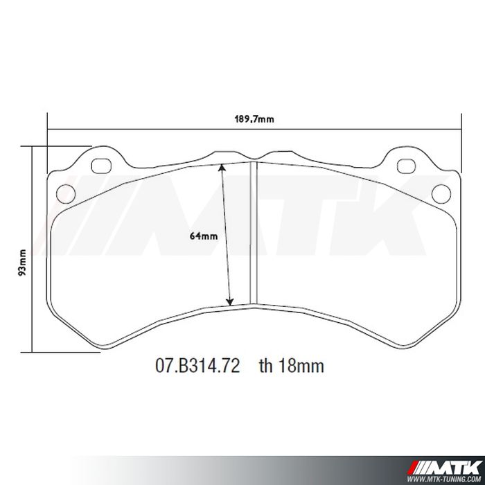 Plaquettes de frein Brembo HP2000 07.B314.72