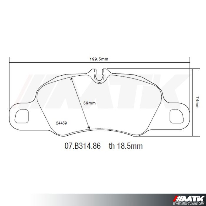 Plaquettes de frein Brembo HP2000 07.B314.86