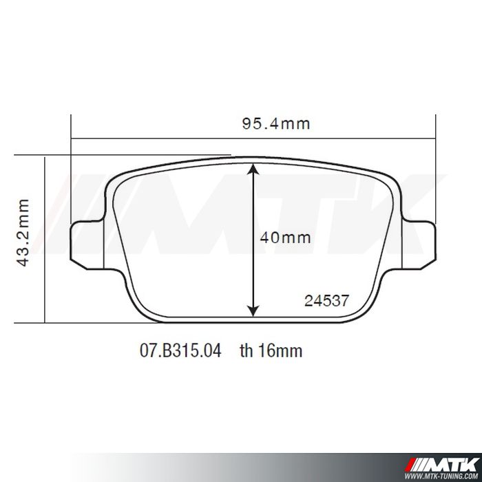 Plaquettes de frein Brembo HP2000 07.B315.04