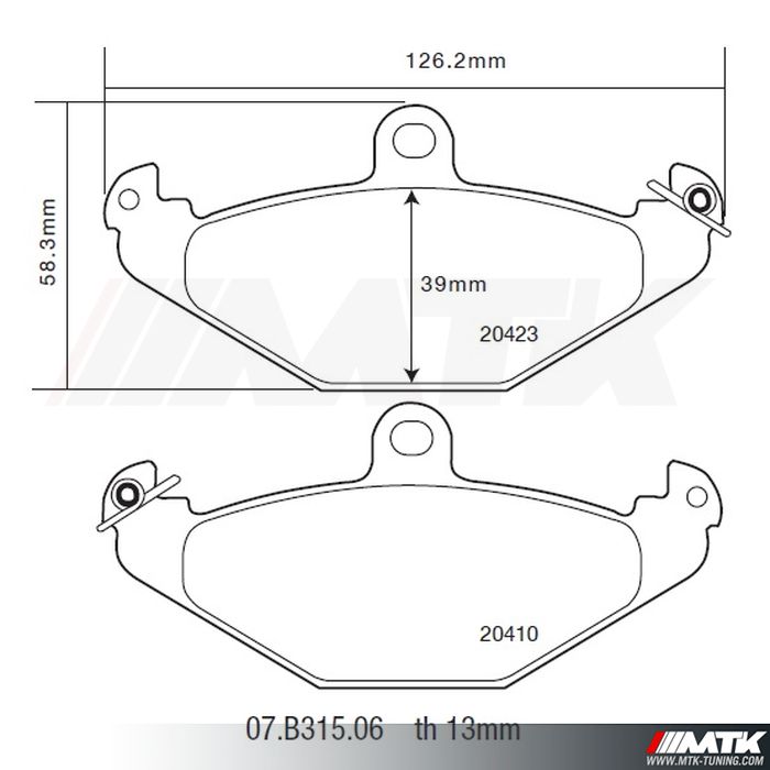 Plaquettes de frein Brembo HP2000 07.B315.06