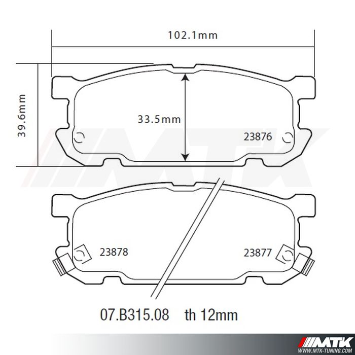 Plaquettes de frein Brembo HP2000 07.B315.08