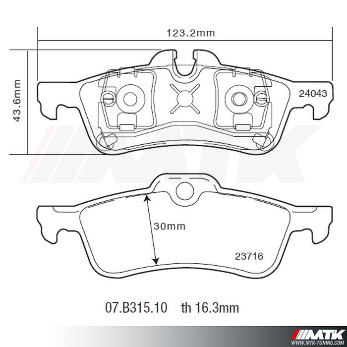 Plaquettes de frein Brembo HP2000 07.B315.10