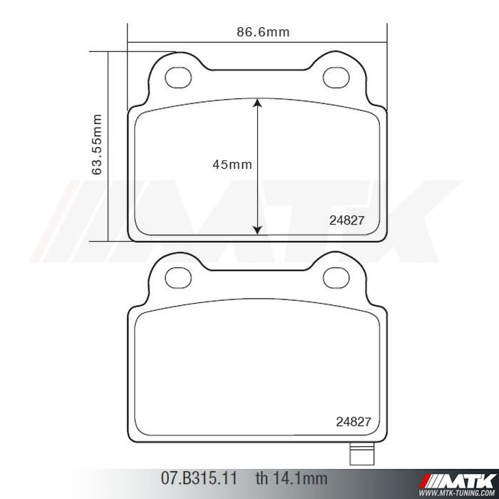 Plaquettes de frein Brembo HP2000 07.B315.11