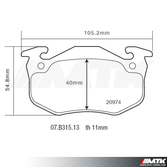 Plaquettes de frein Brembo HP2000 07.B315.13