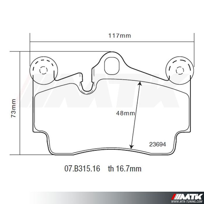 Plaquettes de frein Brembo HP2000 07.B315.16