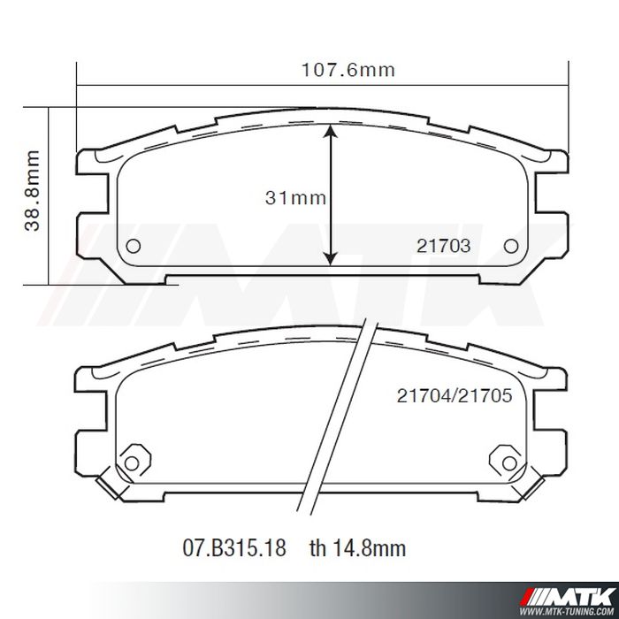 Plaquettes de frein Brembo HP2000 07.B315.18