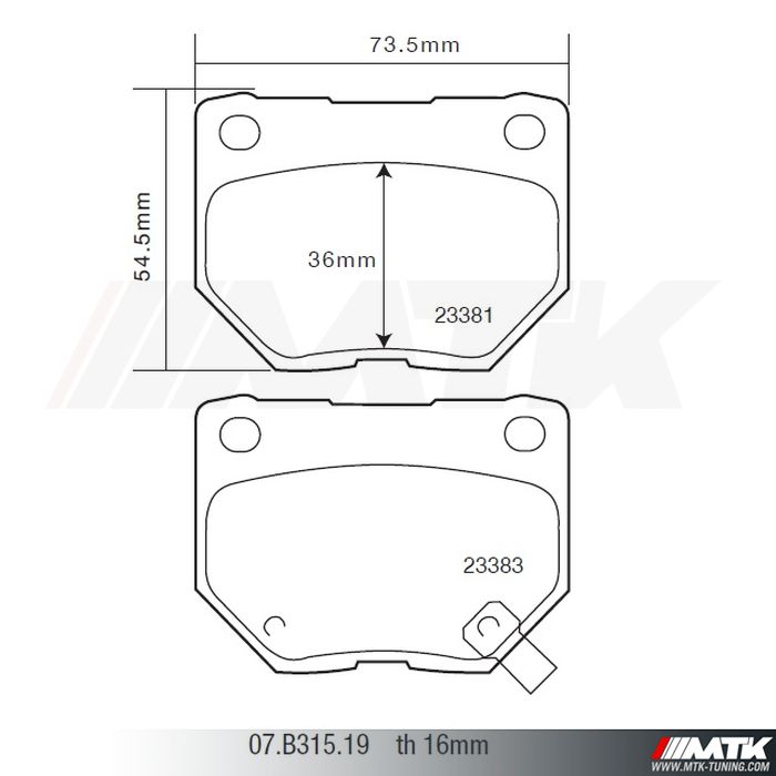 Plaquettes de frein Brembo HP2000 07.B315.19