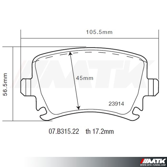 Plaquettes de frein Brembo HP2000 07.B315.22