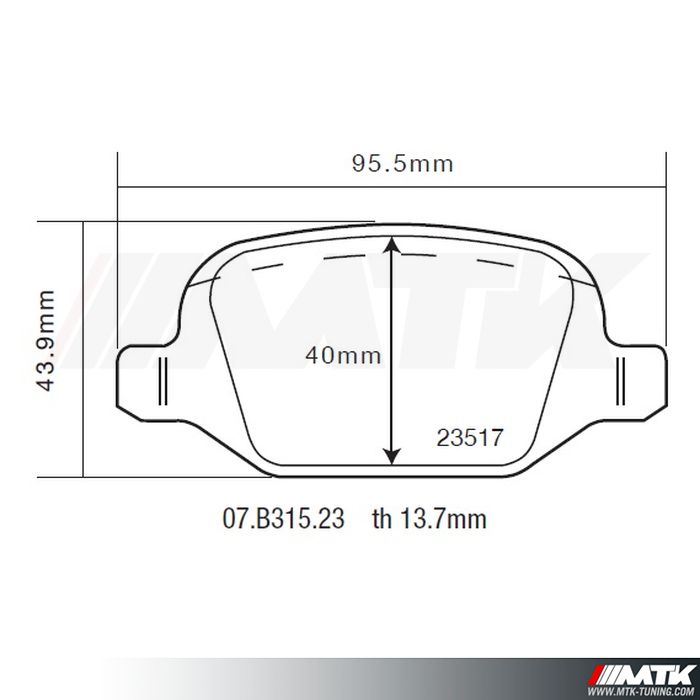 Plaquettes de frein Brembo HP2000 07.B315.23