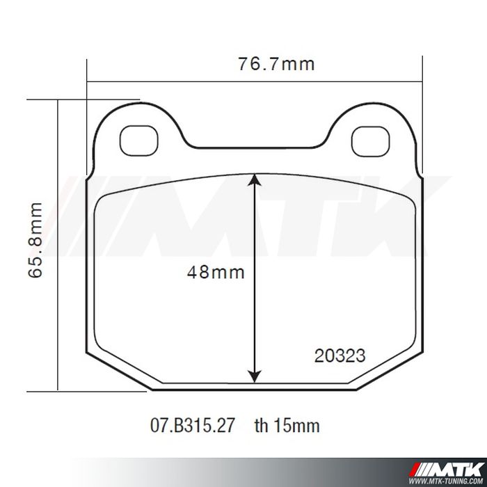 Plaquettes de frein Brembo HP2000 07.B315.27