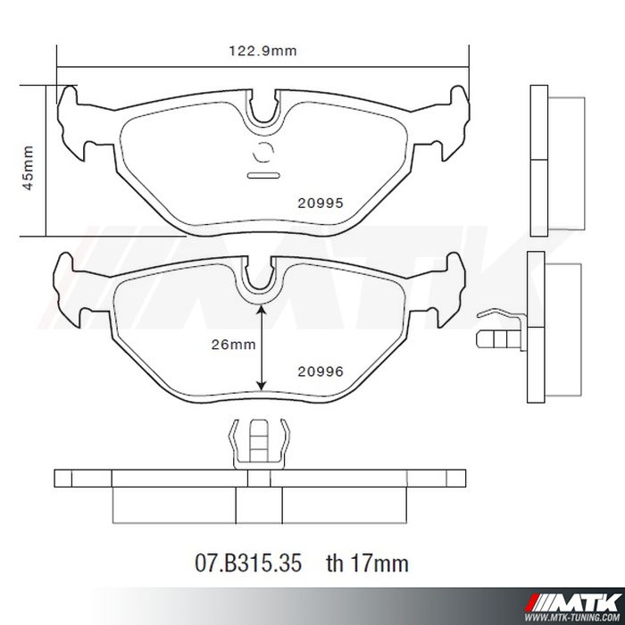 Plaquettes de frein Brembo HP2000 07.B315.35