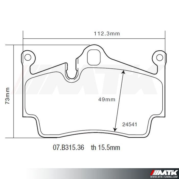 Plaquettes de frein Brembo HP2000 07.B315.36