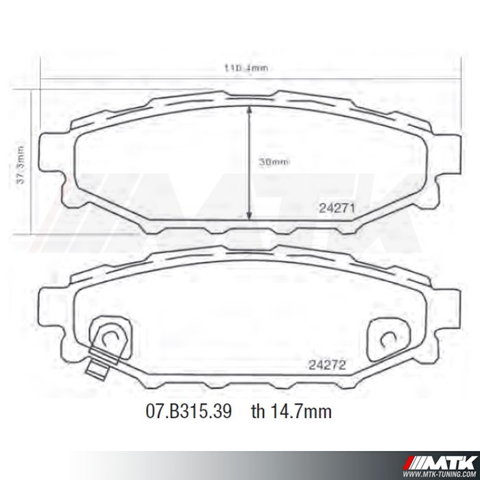 Plaquettes de frein Brembo HP2000 07.B315.39