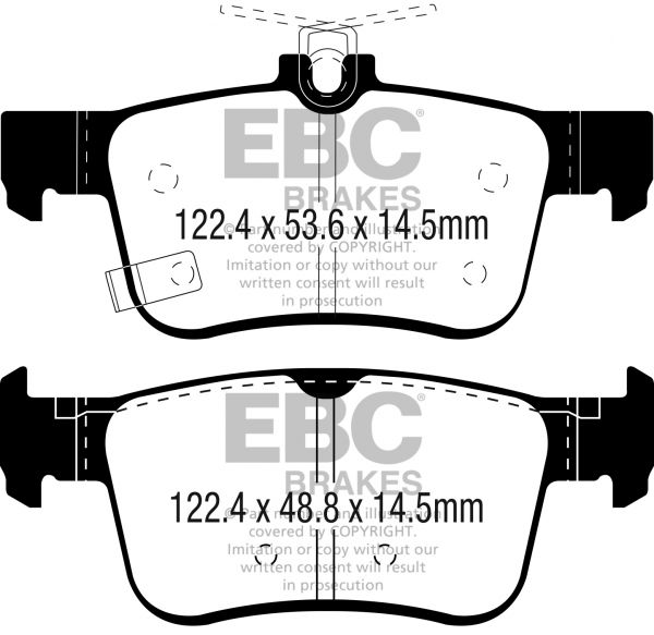 Plaquettes arrière EBC Brakes Honda Civic Type R FK8