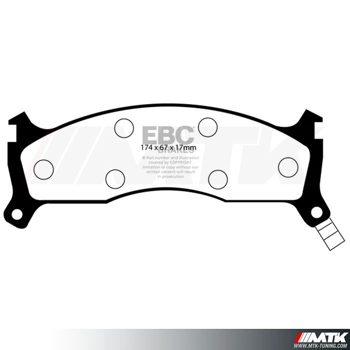 Plaquette de frein EBC Brakes Kia Sportage K0 Ultimax2 Greenstuff