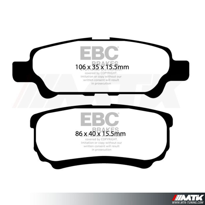 Plaquette de frein EBC Brakes Jeep Compass (MK) Ultimax2 Greenstuff