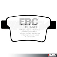 Plaquettes arrière EBC Brakes Ford Mondeo III
