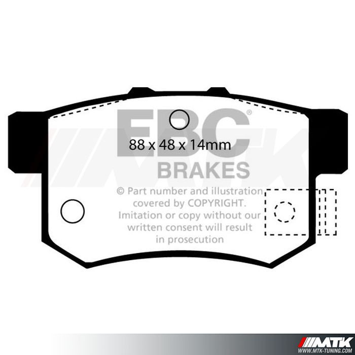 Plaquette de frein EBC Brakes Honda Accord Coupe Ultimax2 Greenstuff