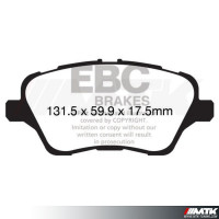 Plaquettes avant EBC Brakes Ford Fiesta 7 ST