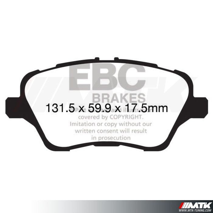 EBC Ultimax Avant Plaquettes de frein pour Ford B-MAX 1.6 105 2012-DPX2149