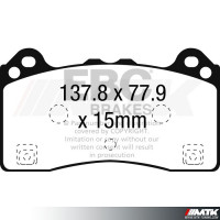 Plaquettes avant EBC Brakes Ford Focus III RS