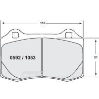 Plaquette Avant / Arrière PFC Z rated Ferrari 360