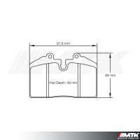 Plaquettes Racing Pagid Rouge RST 1203
